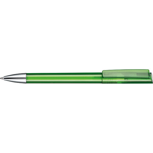 Kugelschreiber GLORY TRANSPARENT , Ritter-Pen, gras-grün, ABS-Kunststoff, Messing, 14,20cm (Länge), Bild 3