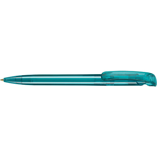 Kugelschreiber CLEAR TRANSPARENT , Ritter-Pen, türkis, ABS-Kunststoff, 14,80cm (Länge), Bild 3