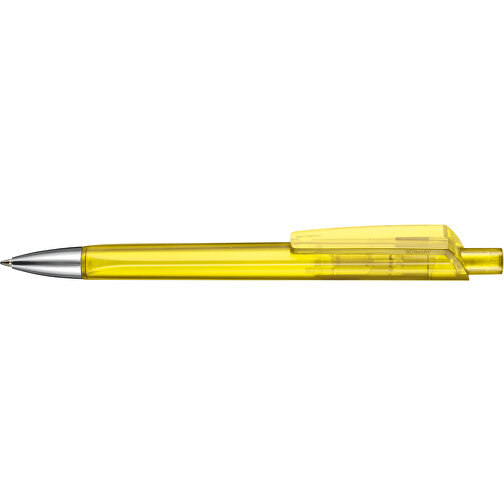 Kugelschreiber TRI-STAR TRANSPARENT , Ritter-Pen, ananas-gelb, ABS-Kunststoff, 14,00cm (Länge), Bild 3