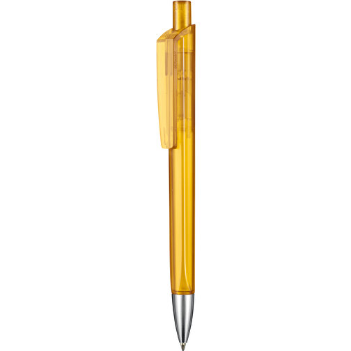 Kugelschreiber TRI-STAR TRANSPARENT , Ritter-Pen, mango-gelb, ABS-Kunststoff, 14,00cm (Länge), Bild 1