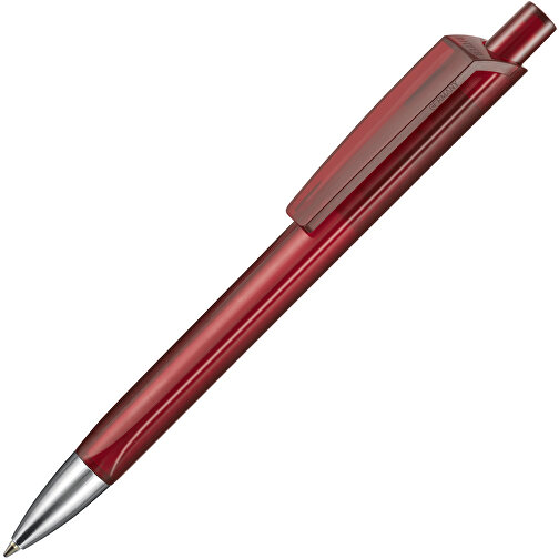 Kugelschreiber TRI-STAR TRANSPARENT , Ritter-Pen, rubin-rot, ABS-Kunststoff, 14,00cm (Länge), Bild 2