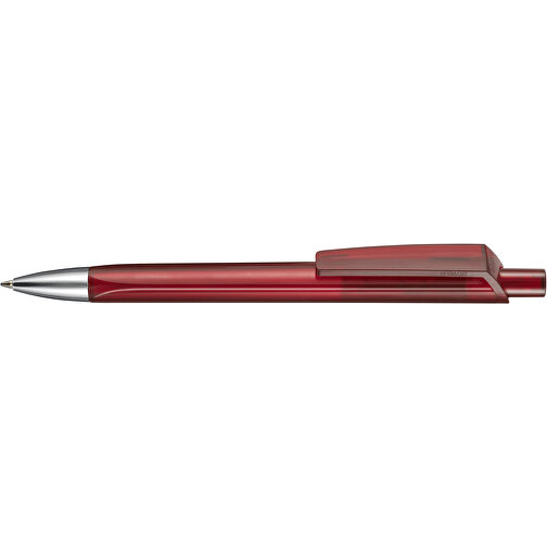 Kugelschreiber TRI-STAR TRANSPARENT , Ritter-Pen, rubin-rot, ABS-Kunststoff, 14,00cm (Länge), Bild 3