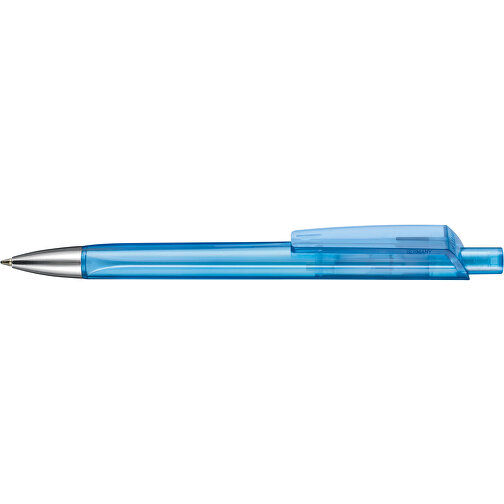 Kugelschreiber TRI-STAR TRANSPARENT , Ritter-Pen, karibikblau, ABS-Kunststoff, 14,00cm (Länge), Bild 3