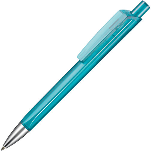 Kugelschreiber TRI-STAR TRANSPARENT , Ritter-Pen, türkis, ABS-Kunststoff, 14,00cm (Länge), Bild 2