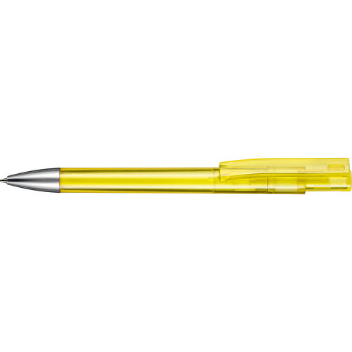 Kugelschreiber STRATOS TRANSPARENT , Ritter-Pen, ananas-gelb, ABS-Kunststoff, 14,50cm (Länge), Bild 3