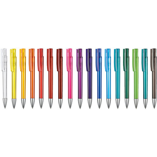 Kugelschreiber STRATOS TRANSPARENT , Ritter-Pen, mango-gelb, ABS-Kunststoff, 14,50cm (Länge), Bild 4