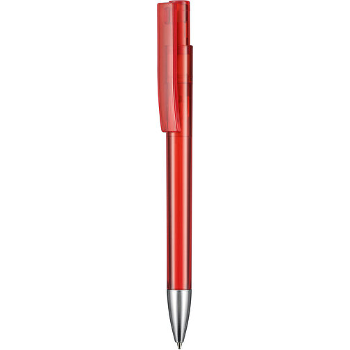 Kugelschreiber STRATOS TRANSPARENT , Ritter-Pen, feuer-rot, ABS-Kunststoff, 14,50cm (Länge), Bild 1