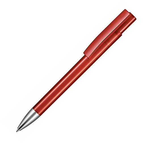 Kugelschreiber STRATOS TRANSPARENT , Ritter-Pen, kirsch-rot, ABS-Kunststoff, 14,50cm (Länge), Bild 2