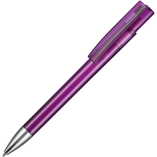 Kugelschreiber STRATOS TRANSPARENT , Ritter-Pen, pflaumen-lila, ABS-Kunststoff, 14,50cm (Länge), Bild 2