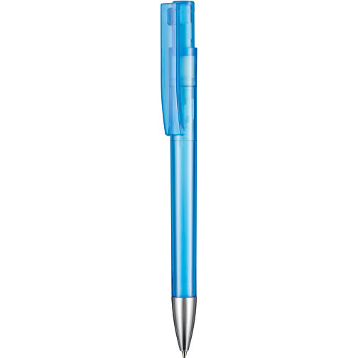 Kugelschreiber STRATOS TRANSPARENT , Ritter-Pen, karibikblau, ABS-Kunststoff, 14,50cm (Länge), Bild 1