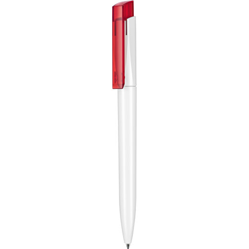 Kugelschreiber Fresh ST , Ritter-Pen, feuer-rot/weiß, ABS-Kunststoff, 14,50cm (Länge), Bild 1