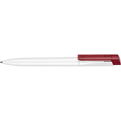 Kugelschreiber Fresh ST , Ritter-Pen, rubin-rot/weiss, ABS-Kunststoff, 14,50cm (Länge), Bild 3