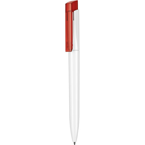 Kugelschreiber Fresh ST , Ritter-Pen, kirsch-rot/weiss, ABS-Kunststoff, 14,50cm (Länge), Bild 1