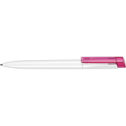 Kugelschreiber Fresh ST , Ritter-Pen, magenta/weiß, ABS-Kunststoff, 14,50cm (Länge), Bild 3