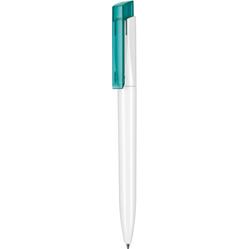 Kugelschreiber Fresh ST , Ritter-Pen, smaragd-grün/weiß, ABS-Kunststoff, 14,50cm (Länge), Bild 1