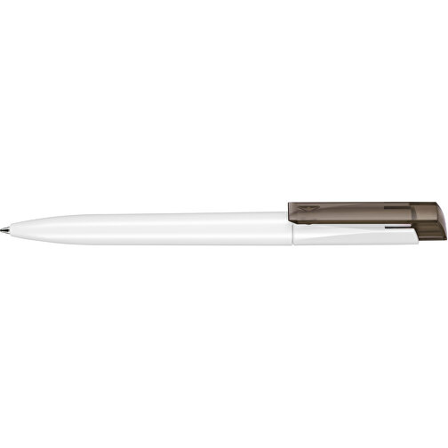 Kugelschreiber Fresh ST , Ritter-Pen, rauch-grau/weiß, ABS-Kunststoff, 14,50cm (Länge), Bild 3