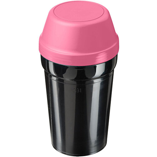 Shaker 'Multi' 0,3 L , schwarz/bubblegum, Kunststoff, 15,60cm (Höhe), Bild 1