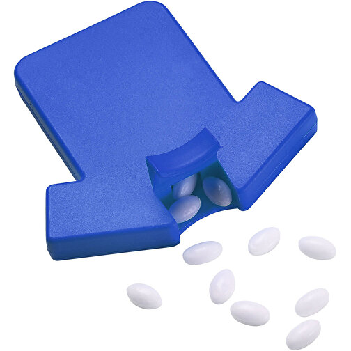 Mint-Spender 'Trikot' , standard-blau PP, Kunststoff, 7,40cm x 0,90cm x 7,00cm (Länge x Höhe x Breite), Bild 1