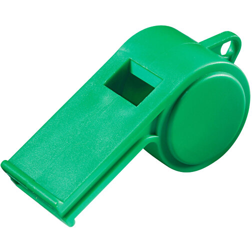 Trillerpfeife 'Sport' Ohne Kordel Uni-colour , standard-grün, Kunststoff, 5,70cm x 2,50cm x 2,00cm (Länge x Höhe x Breite), Bild 1