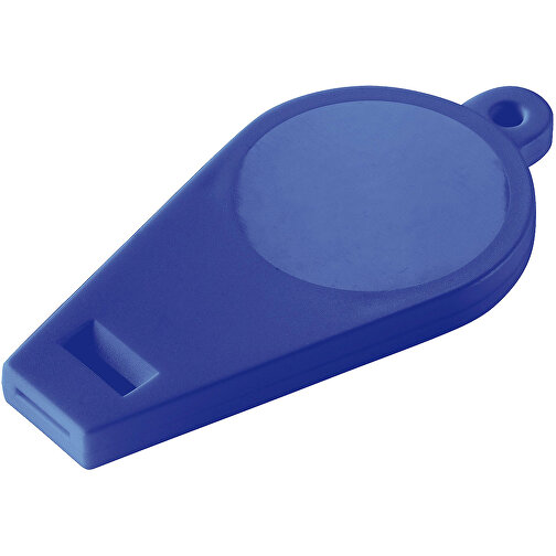 Pfeife 'Schlüsselanhänger' , standard-blau PP, Kunststoff, 8,00cm x 0,80cm x 4,00cm (Länge x Höhe x Breite), Bild 1