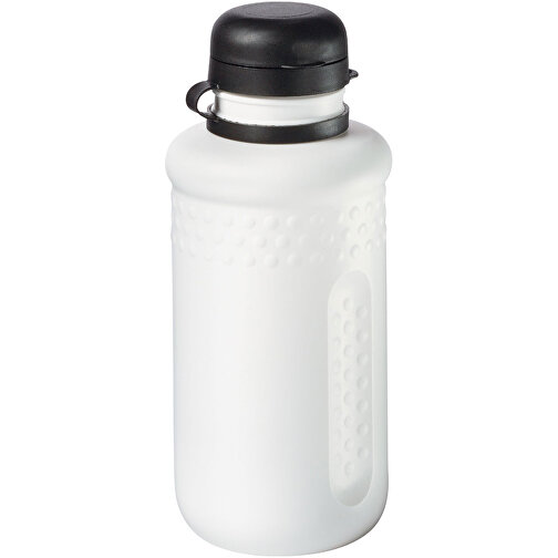 Trinkflasche 'Fahrrad' 0,5 L Mit Verschlusskappe , weiß, Kunststoff, 17,80cm (Höhe), Bild 1