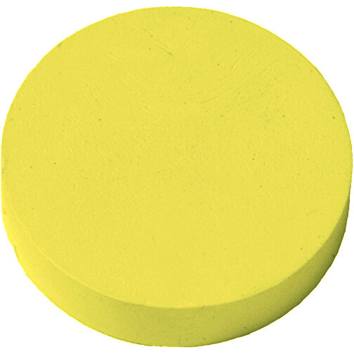Radiergummi 'Rund' , standard-gelb, Kunststoff, 0,70cm (Höhe), Bild 1