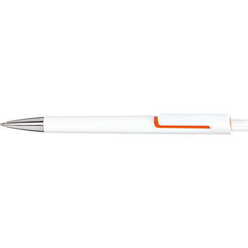 Kugelschreiber MIAMI , orange, weiss, Kunststoff, 14,00cm (Länge), Bild 3