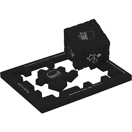 Happy Cube® 4 Cm³ , schwarz, EVA-Schaum, 12,00cm x 0,80cm x 9,00cm (Länge x Höhe x Breite), Bild 1