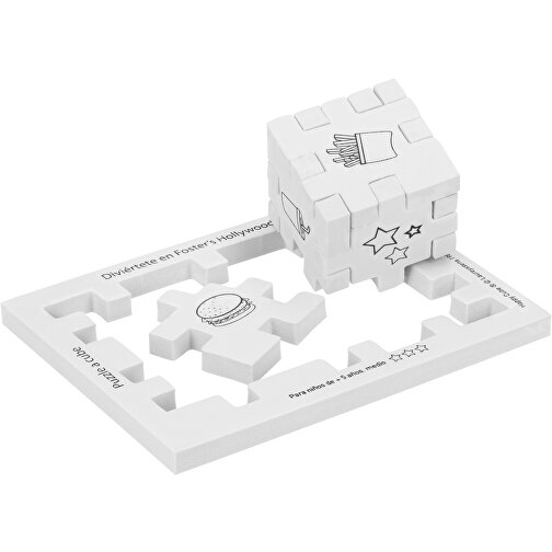Happy Cube® 4 Cm³ , weiss, EVA-Schaum, 12,00cm x 0,80cm x 9,00cm (Länge x Höhe x Breite), Bild 1