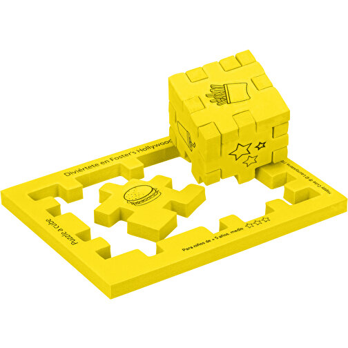 Happy Cube® 4 Cm³ , gelb, EVA-Schaum, 12,00cm x 0,80cm x 9,00cm (Länge x Höhe x Breite), Bild 1