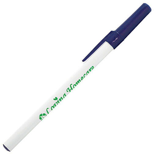 BIC® Ecolutions® Round Stic™ Kugelschreiber , BiC, marineblau/weiß, 70% Kunstoff recycelten, 1,20cm x 15,00cm (Länge x Breite), Bild 2