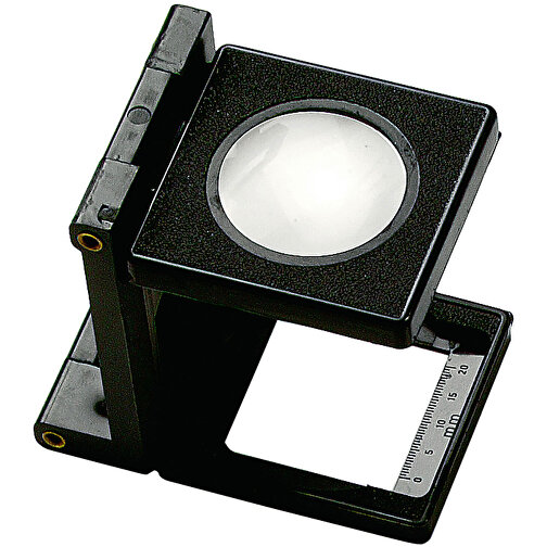 Lupe 'Fold 5 X' , schwarz, Kunststoff, 5,70cm x 5,50cm x 3,90cm (Länge x Höhe x Breite), Bild 1