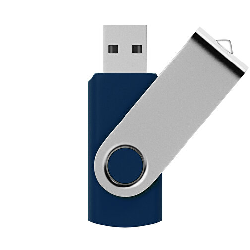USB-Stick SWING 3.0 16 GB , Promo Effects MB , dunkelblau MB , 16 GB , Kunststoff, Metall MB , 10 - 45 MB/s MB , 5,70cm x 1,09cm x 1,90cm (Länge x Höhe x Breite), Bild 1