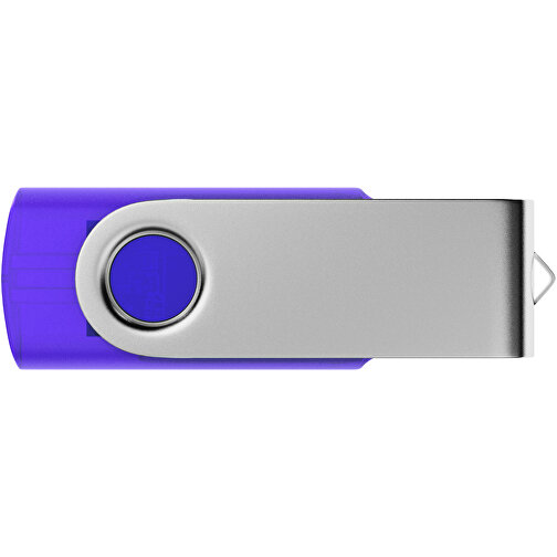 USB-Stick SWING 3.0 16 GB , Promo Effects MB , violett transparent MB , 16 GB , Kunststoff, Metall MB , 10 - 45 MB/s MB , 5,70cm x 1,09cm x 1,90cm (Länge x Höhe x Breite), Bild 2