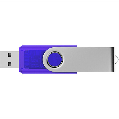 USB-Stick SWING 3.0 32 GB , Promo Effects MB , violett transparent MB , 32 GB , Kunststoff, Metall MB , 10 - 45 MB/s MB , 5,80cm x 1,09cm x 1,90cm (Länge x Höhe x Breite), Bild 3