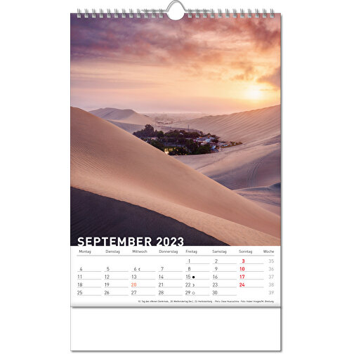 Calendario 'Destinos' en formato 24 x 38,5 cm, con encuadernación Wire-O, Imagen 10