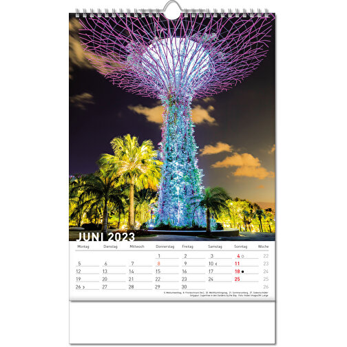 Calendario 'Destinazioni' in formato 24 x 38,5 cm, con rilegatura Wire-O, Immagine 7