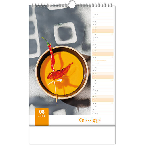 Calendario 'Aromaküche' nel formato 24 x 38,5 cm, con rilegatura Wire-O, Immagine 9