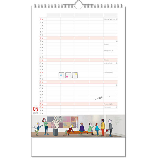 Kalender 'Family Planner' i formatet 24 x 38,5 cm, med Wire-O binding, Billede 6