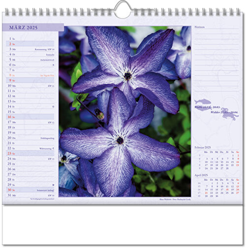 Bildkalender 'Blütenwelt' , Papier, 28,00cm x 30,00cm (Höhe x Breite), Bild 4