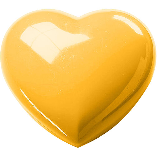 Deko-Dose 'Maxi-Herz' , standard-gelb, Kunststoff, 10,80cm x 6,00cm x 10,00cm (Länge x Höhe x Breite), Bild 1