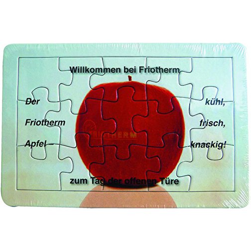 Rahmen-Puzzle DIN A6 , 1,5 mm Puzzlepappe einseitig kaschiert mit 150 g/qm Offsetpapier auf 1,5 mm Pappe, 14,80cm x 10,50cm (Länge x Breite), Bild 1