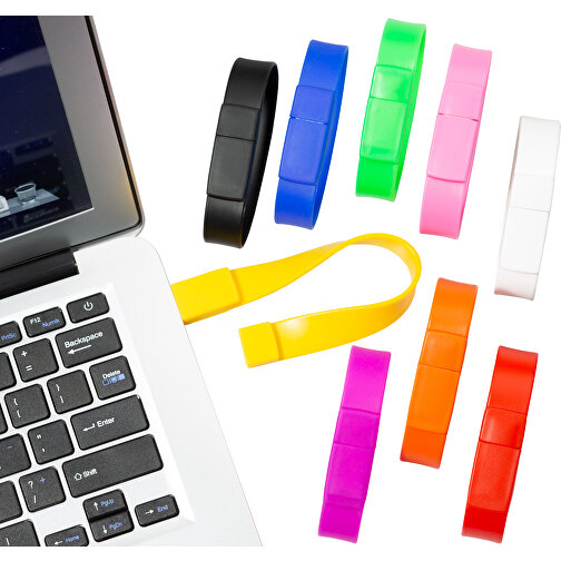 USB-Stick WRIST 2GB , Promo Effects MB , weiß MB , 2 GB , Kunststoff MB , 3 - 10 MB/s MB , 20,70cm x 1,80cm (Länge x Breite), Bild 3