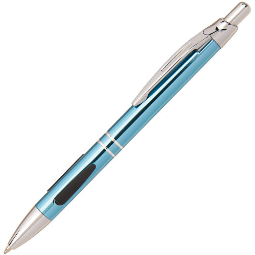 Alu-Druckkugelschreiber LUCERNE , blau, Aluminium, 14,20cm (Länge), Bild 2