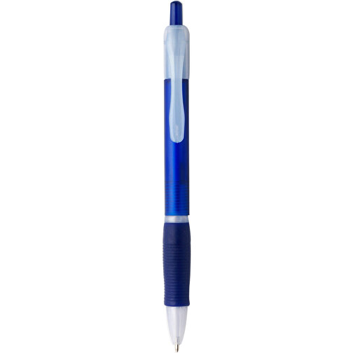 Kugelschreiber Aus Kunststoff Rosita , blau, Kautschuk, AS, , Bild 1