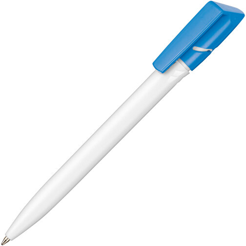Kugelschreiber TWISTER , Ritter-Pen, azurblau/weiß, ABS-Kunststoff, 14,50cm (Länge), Bild 2