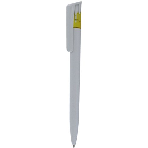 Kugelschreiber All-Star SF , Ritter-Pen, ananas-gelb/weiss, ABS-Kunststoff, 14,70cm (Länge), Bild 1