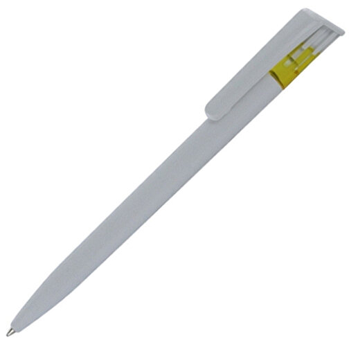 Kugelschreiber All-Star SF , Ritter-Pen, ananas-gelb/weiss, ABS-Kunststoff, 14,70cm (Länge), Bild 2