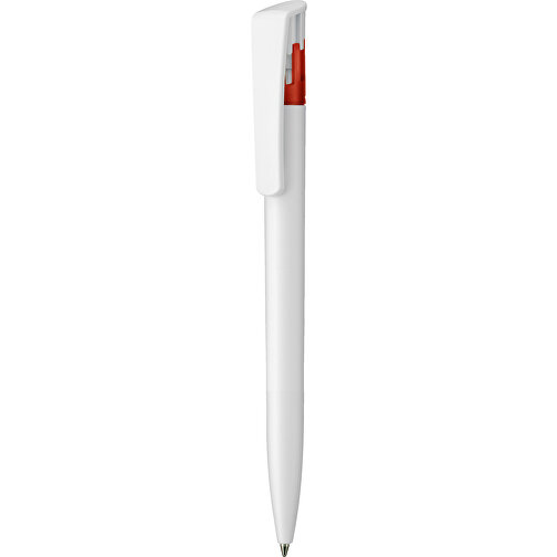 Kugelschreiber All-Star SF , Ritter-Pen, feuer-rot/weiß, ABS-Kunststoff, 14,70cm (Länge), Bild 1