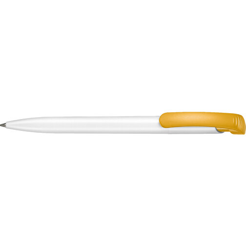 Kugelschreiber CLEAR , Ritter-Pen, apricot/weiss, ABS-Kunststoff, 14,80cm (Länge), Bild 3